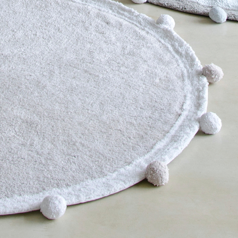 Washable rug Bubbly Light Grey