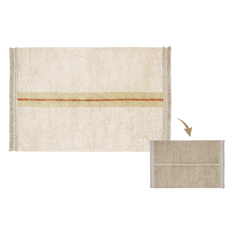 Reversible washable rug Duetto Sage L