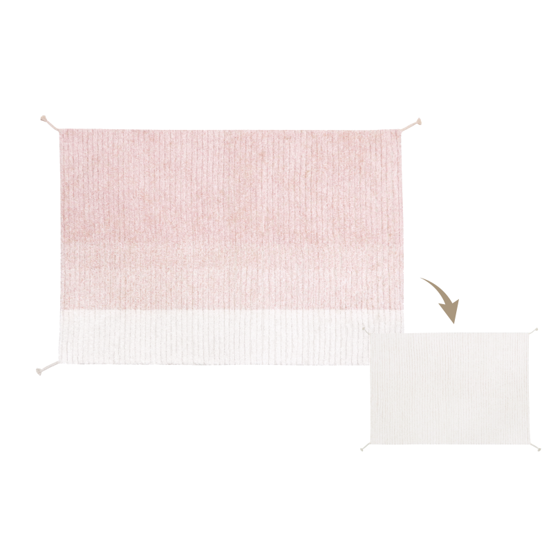 Reversible washable rug Gelato Pink M