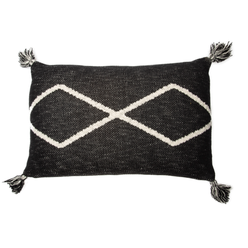 Knitted cushion Oasis Black
